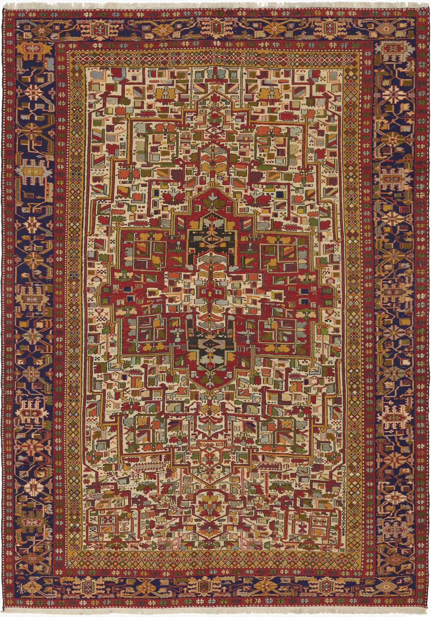  9' x 12' 8  Hand Knotted Sumak Oriental Wool Rug