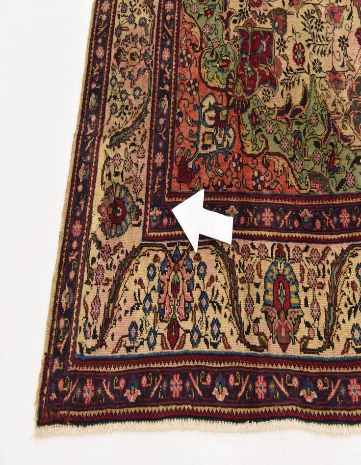 Detail image of  8' 2 x 9' 7  Hand Knotted Tabriz Persian Wool Rug