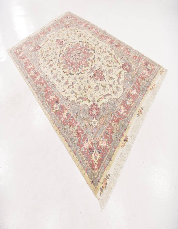 Detail image of  6' 8 x 9' 8  Hand Knotted Tabriz Persian Rug