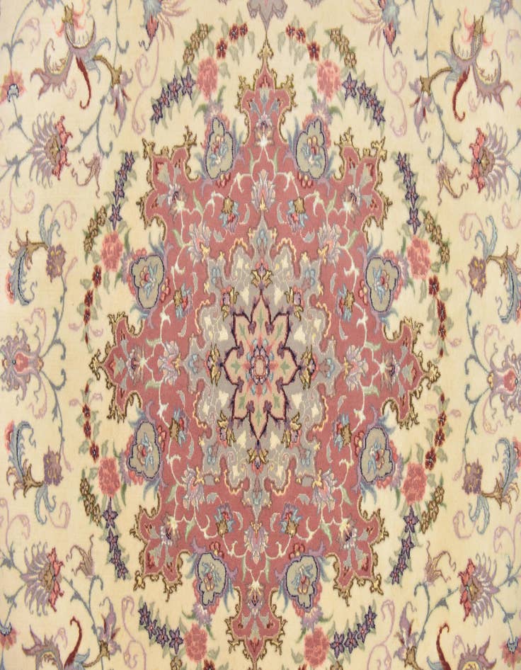 Detail image of  6' 8 x 9' 8  Hand Knotted Tabriz Persian Rug