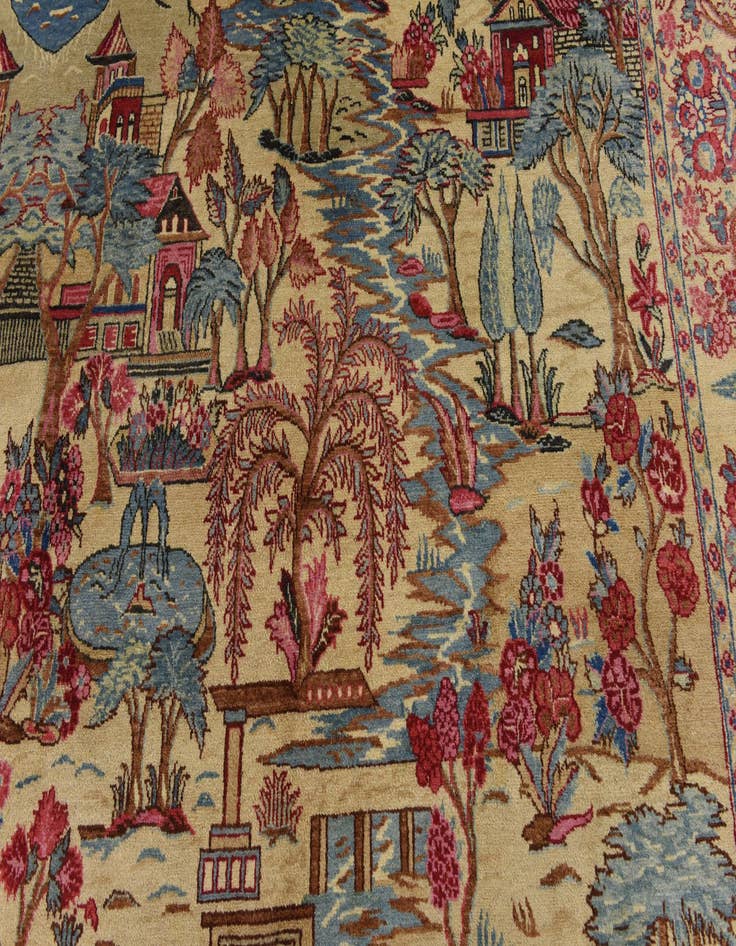 Detail image of  11' x 12' 7  Hand Knotted Tabriz Persian Wool Rug