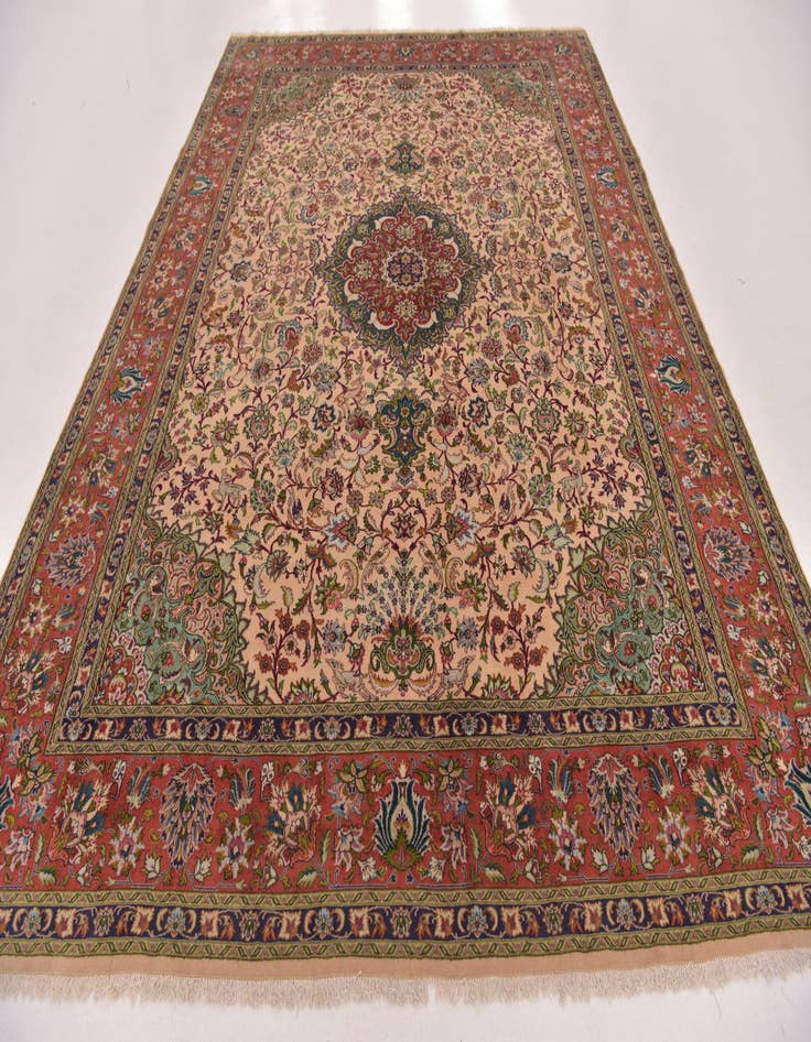 Detail image of  8' x 11' 4  Hand Knotted Tabriz Persian Wool Rug