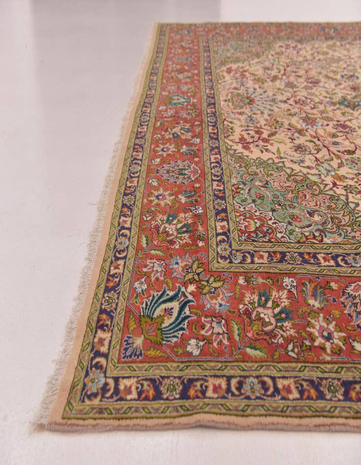 Detail image of  8' x 11' 4  Hand Knotted Tabriz Persian Wool Rug