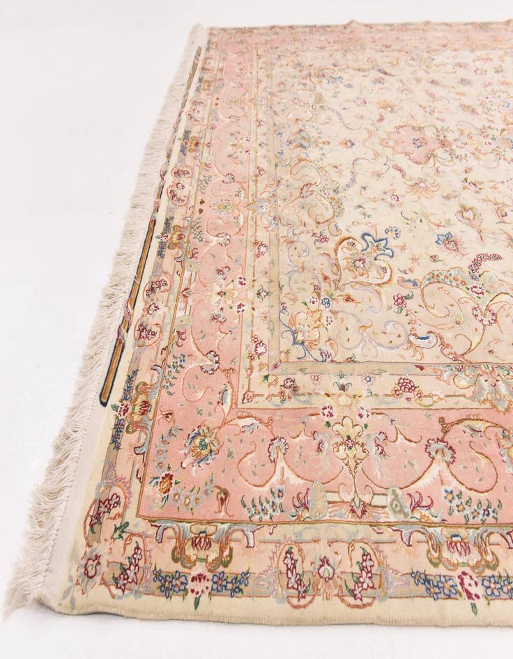 Detail image of  8' 2 x 12'  Hand Knotted Tabriz Persian Rug