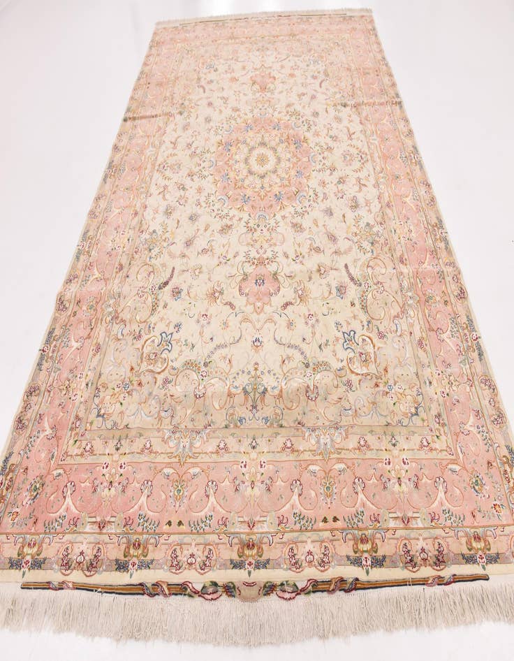 Detail image of  8' 2 x 12'  Hand Knotted Tabriz Persian Rug