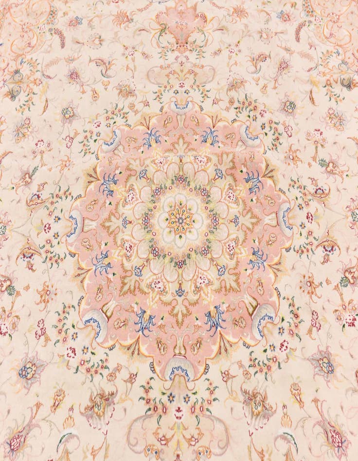 Detail image of  8' 2 x 12'  Hand Knotted Tabriz Persian Rug