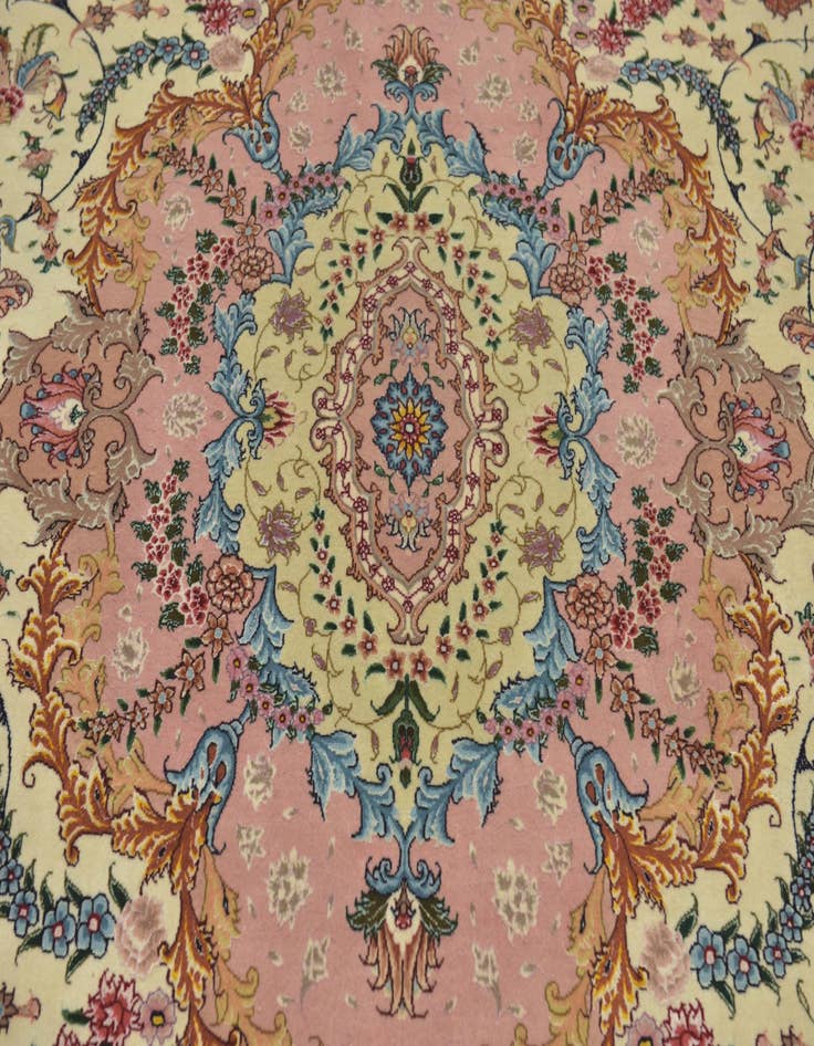 Detail image of  9' 10 x 13'  Hand Knotted Tabriz Persian Rug