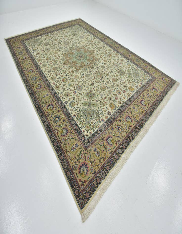 Detail image of  9' 8 x 13'  Hand Knotted Tabriz Persian Rug