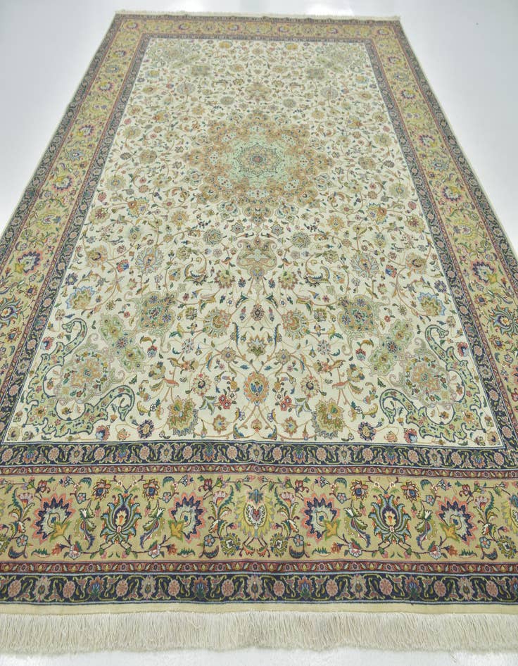 Detail image of  9' 8 x 13'  Hand Knotted Tabriz Persian Rug