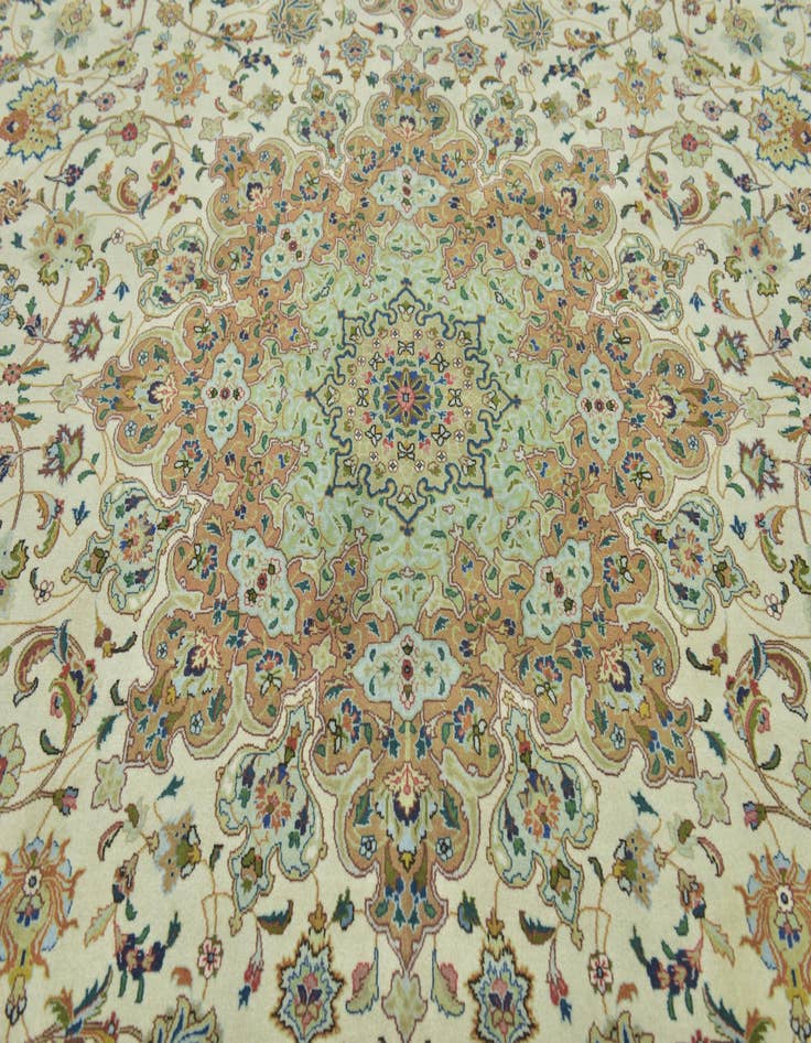 Detail image of  9' 8 x 13'  Hand Knotted Tabriz Persian Rug
