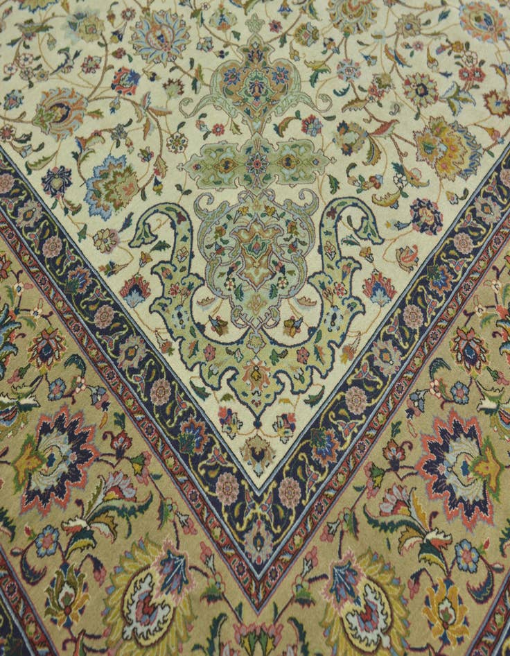 Detail image of  9' 8 x 13'  Hand Knotted Tabriz Persian Rug
