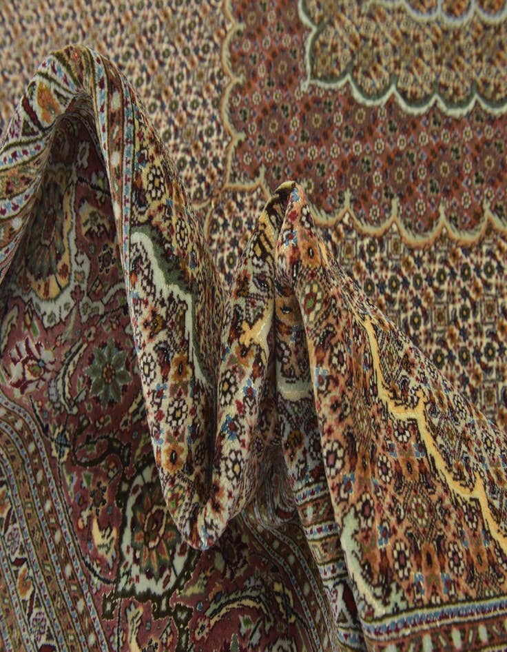 Detail image of  8' 1 x 11' 6  Hand Knotted Tabriz Persian Rug