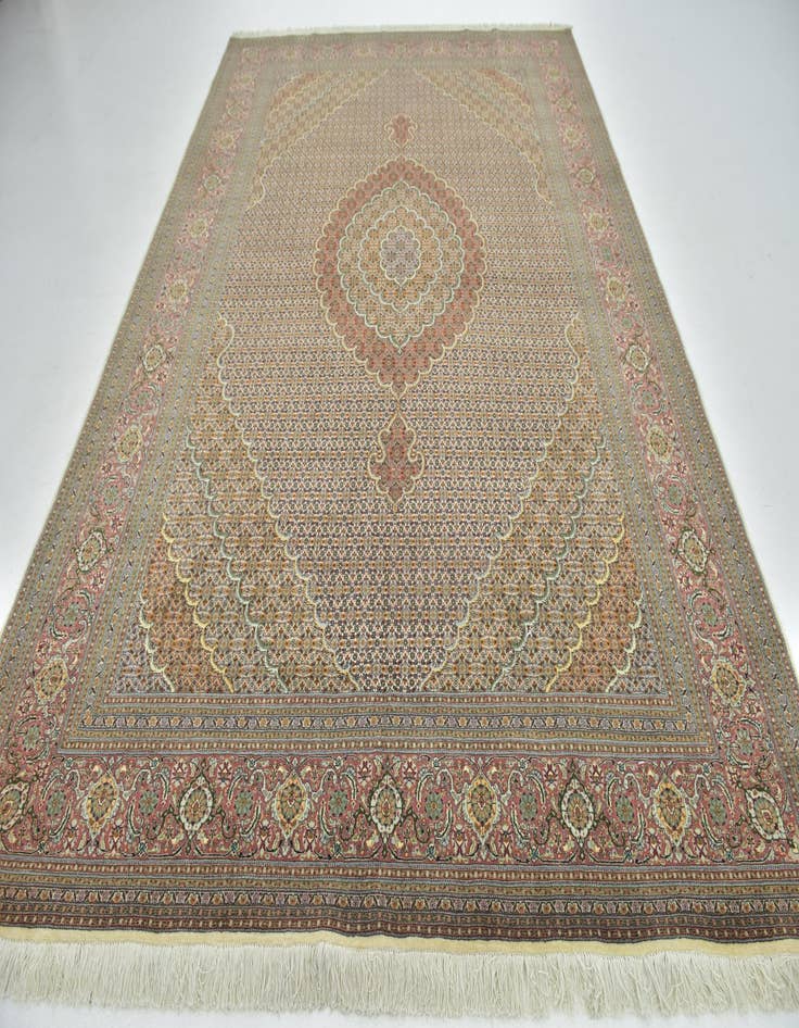 Detail image of  8' 1 x 11' 6  Hand Knotted Tabriz Persian Rug