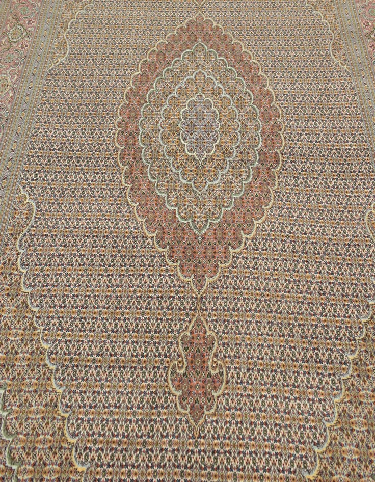 Detail image of  8' 1 x 11' 6  Hand Knotted Tabriz Persian Rug