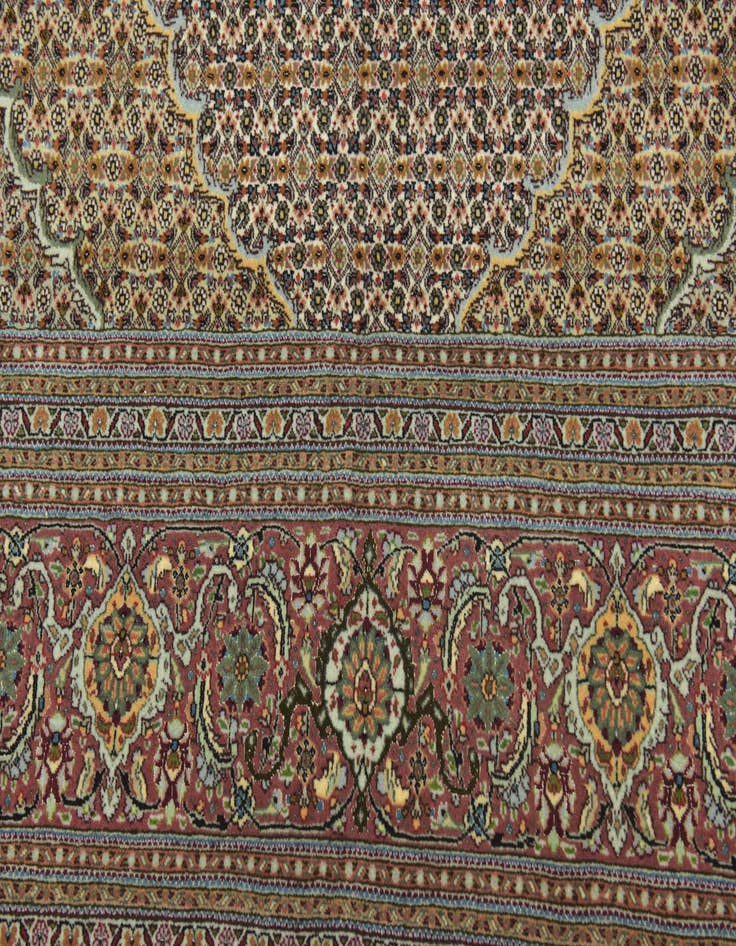 Detail image of  8' 1 x 11' 6  Hand Knotted Tabriz Persian Rug