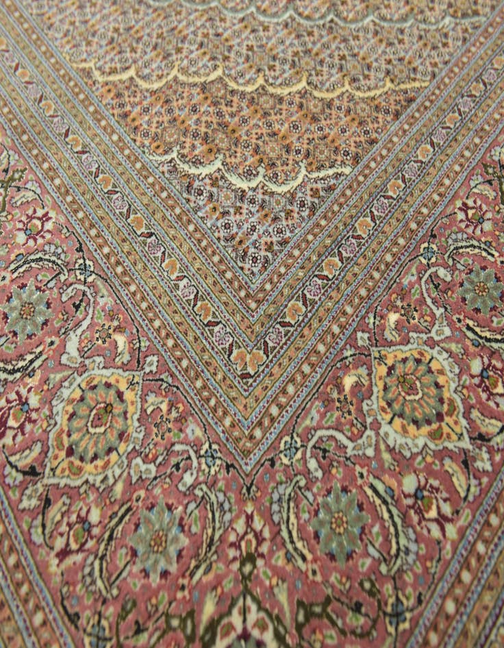 Detail image of  8' 1 x 11' 6  Hand Knotted Tabriz Persian Rug
