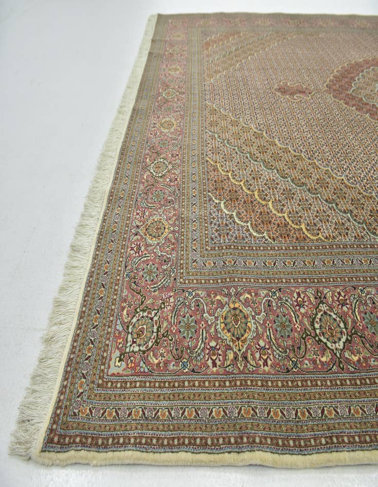 Detail image of  8' 1 x 11' 6  Hand Knotted Tabriz Persian Rug