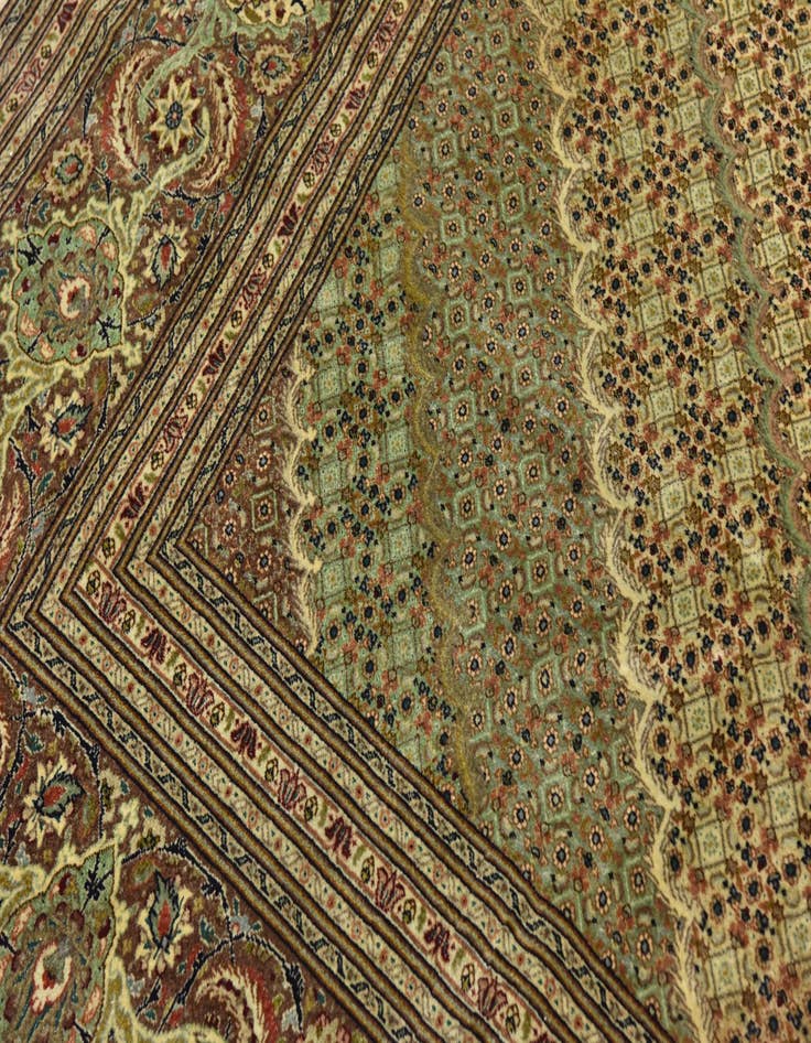 Detail image of  10' x 12' 10  Hand Knotted Tabriz Persian Rug