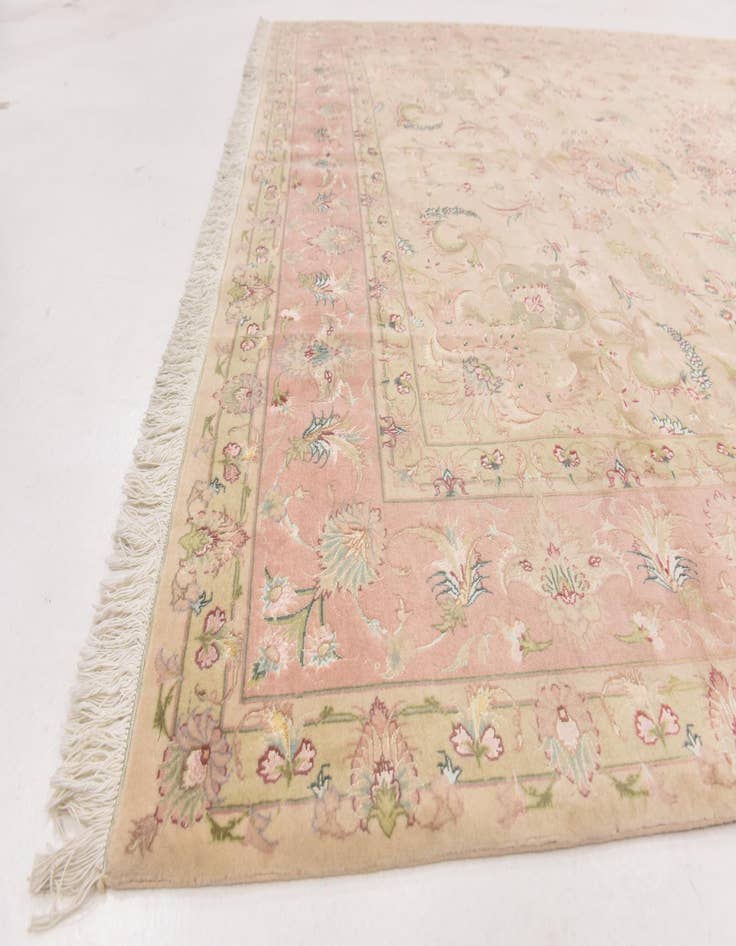 Detail image of  6' 8 x 10'  Hand Knotted Tabriz Persian Rug