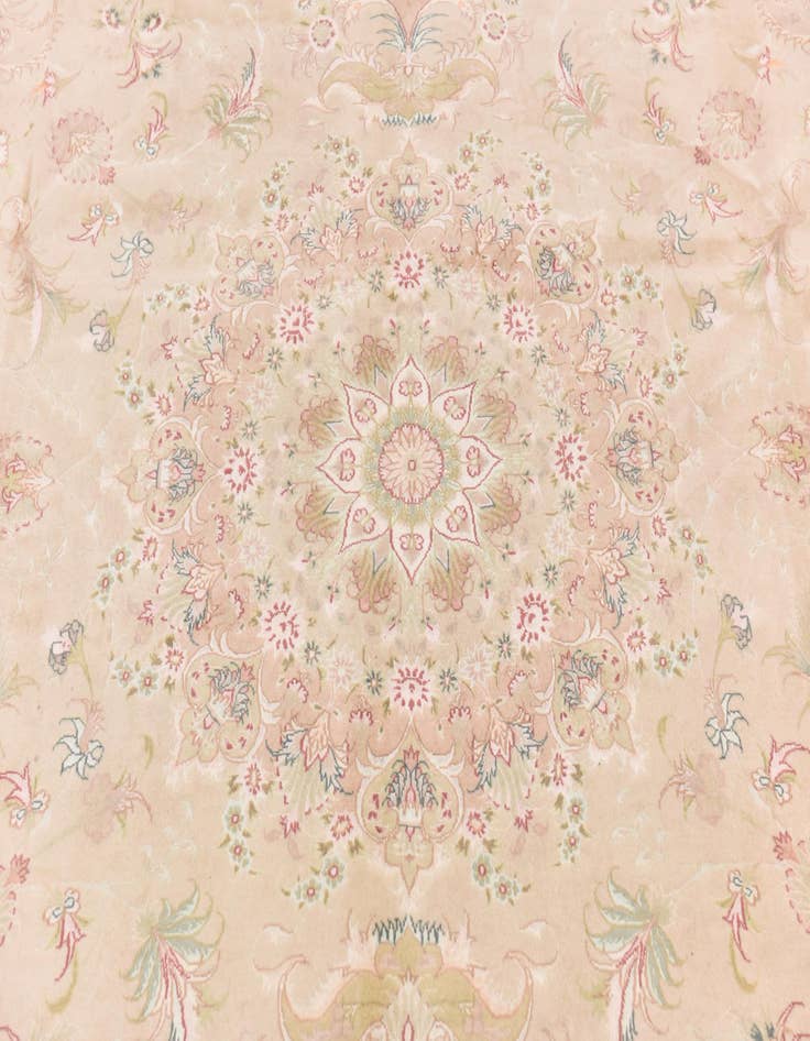 Detail image of  6' 8 x 10'  Hand Knotted Tabriz Persian Rug