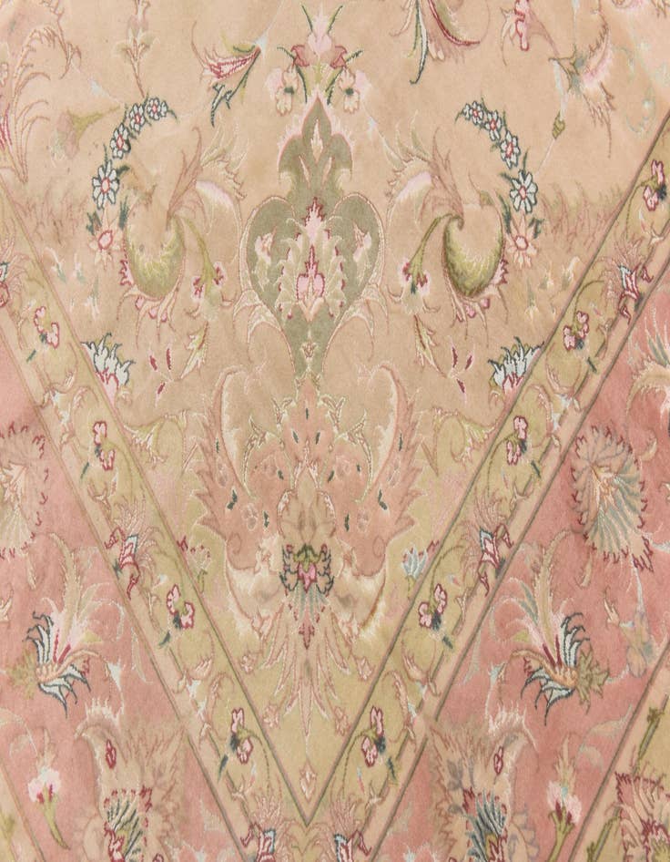 Detail image of  6' 8 x 10'  Hand Knotted Tabriz Persian Rug