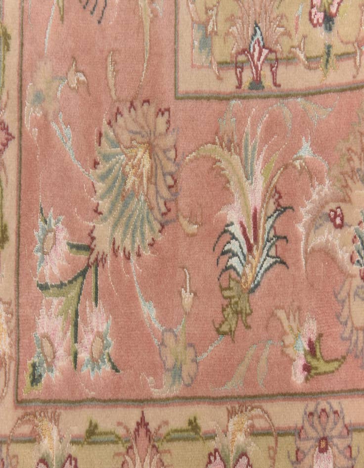 Detail image of  6' 8 x 10'  Hand Knotted Tabriz Persian Rug