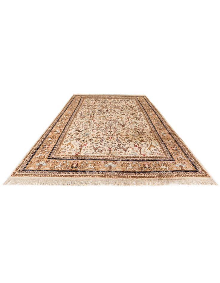 Detail image of  6' 6 x 10' 3  Hand Knotted Tabriz Oriental Wool Rug