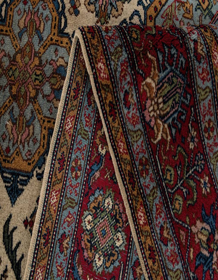Detail image of  7' 10 x 11'  Hand Knotted Tabriz Wool Rug