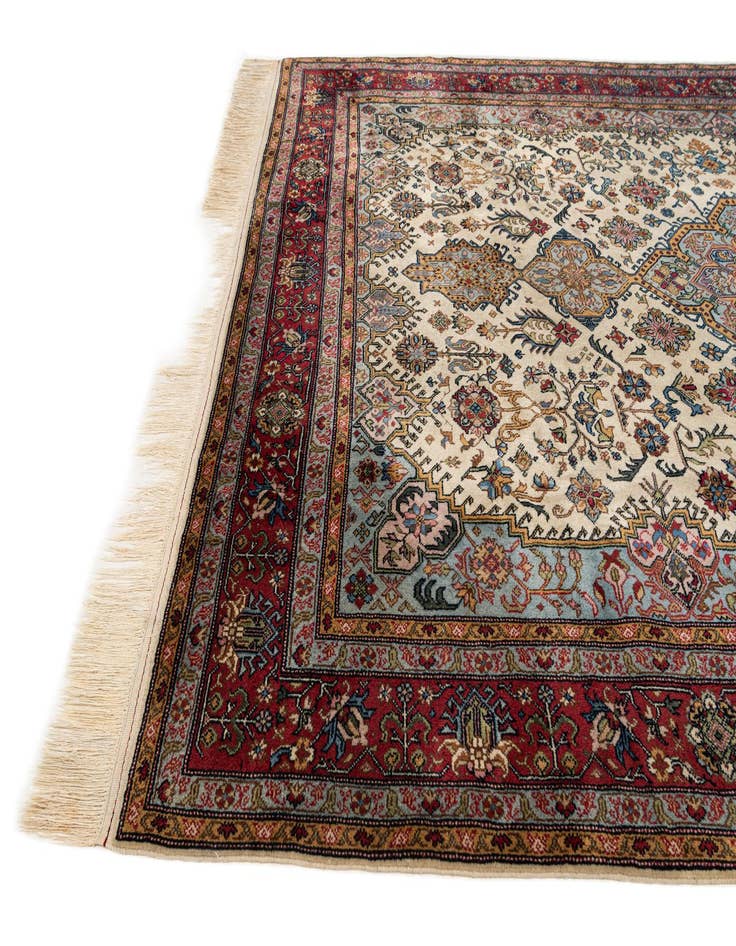 Detail image of  7' 10 x 11'  Hand Knotted Tabriz Wool Rug