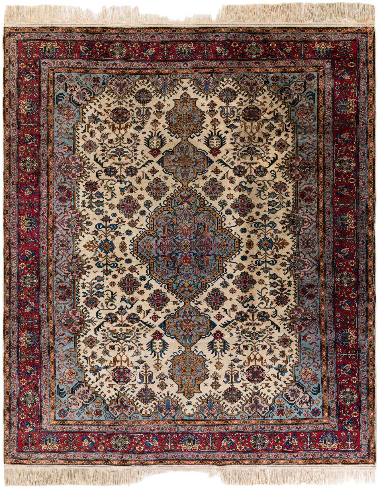 Primary image  7' 10 x 11'  Hand Knotted Tabriz Wool Rug