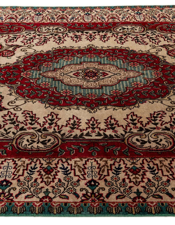 Detail image of  6' 6 x 10'  Hand Knotted Tabriz Persian Wool Rug