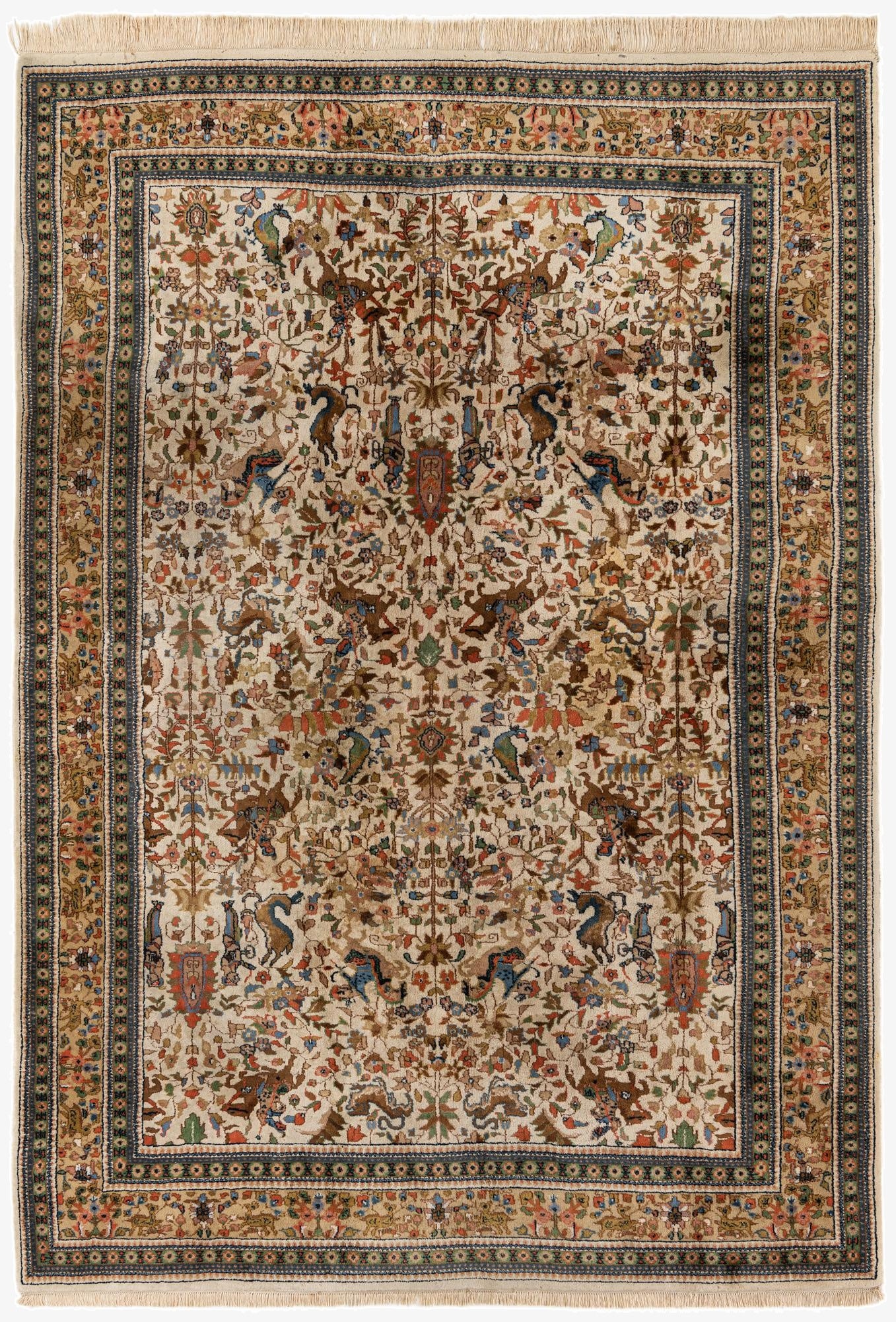  6' 10 x 9' 9  Hand Knotted Tabriz Wool Rug