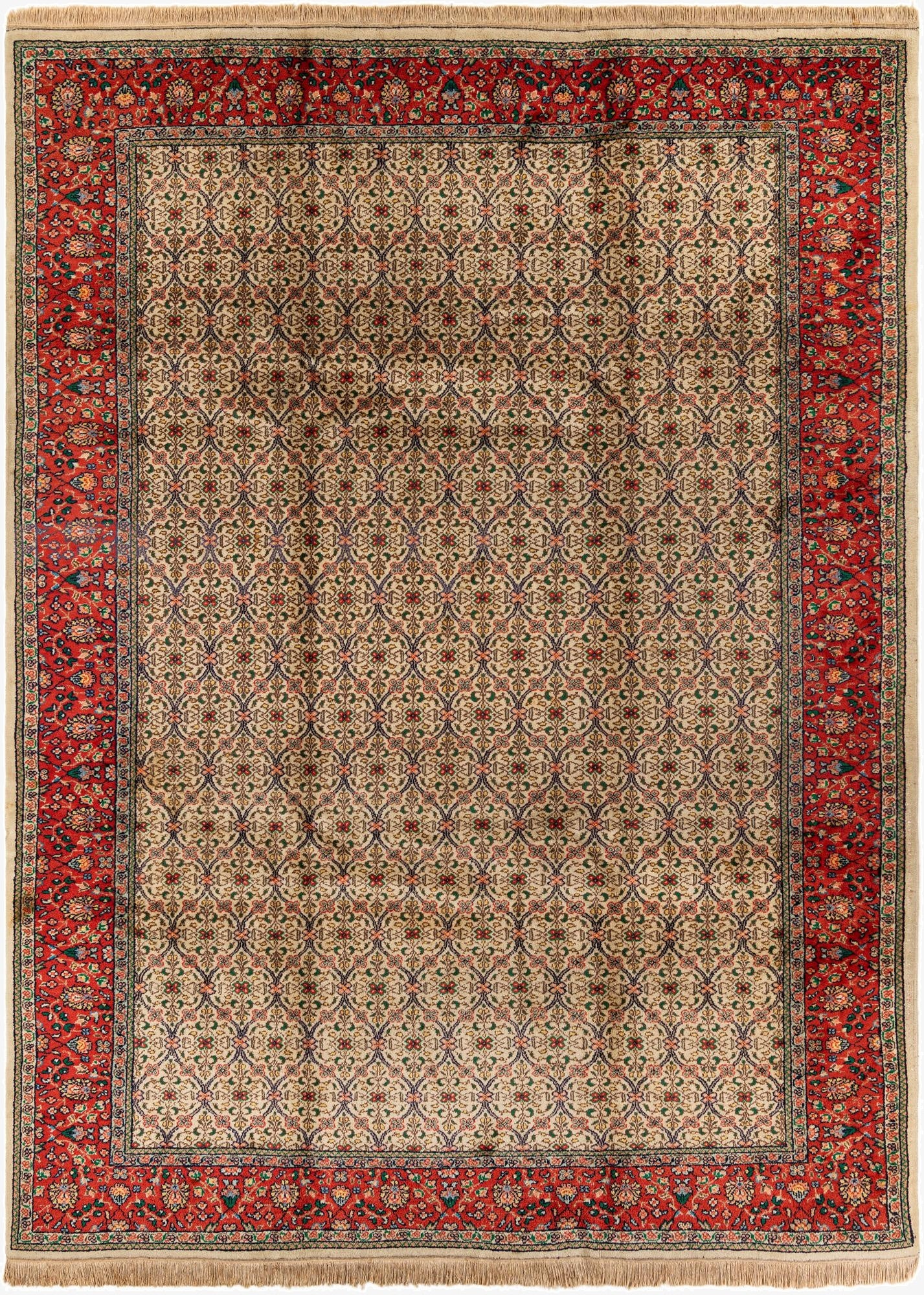  8' 2 x 11' 1  Hand Knotted Tabriz Wool Rug