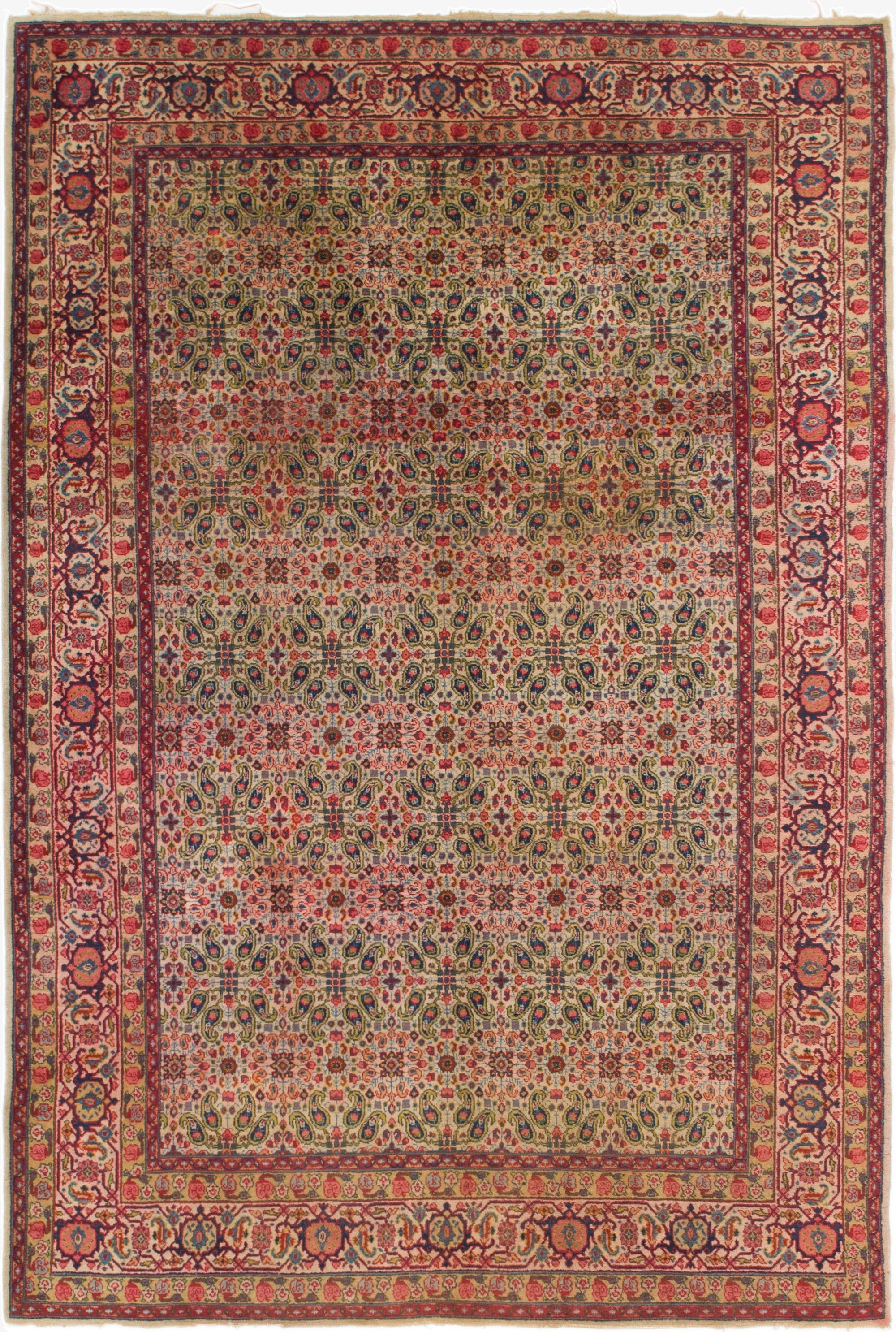  6' 8 x 9' 8  Hand Knotted Tabriz Persian Wool Rug
