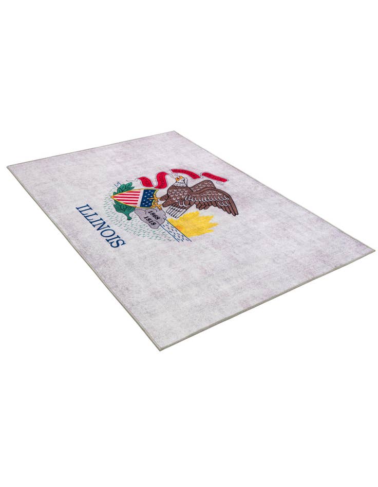 Detail image of  4' x 6' Illinois The Flag Collection Rug