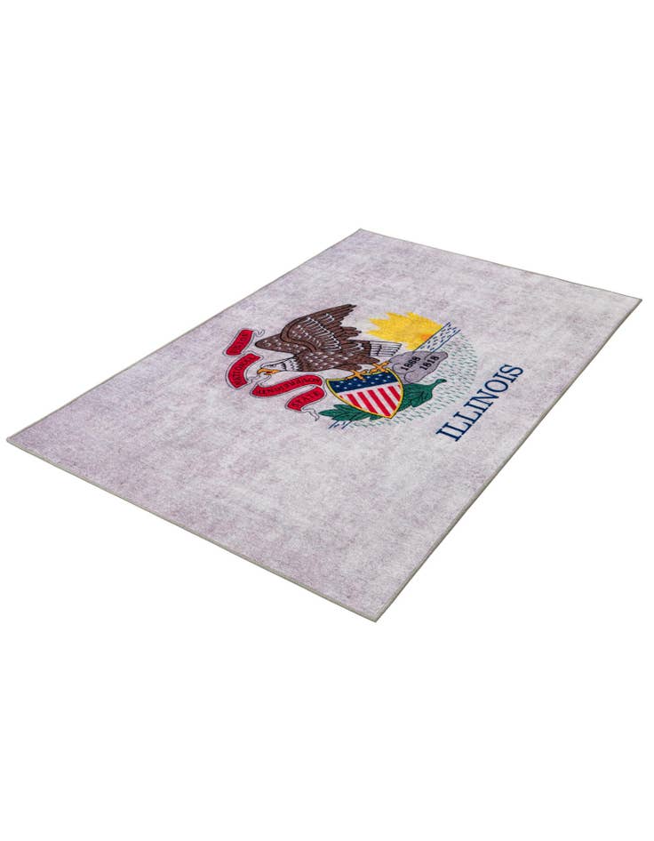 Detail image of  4' x 6' Illinois The Flag Collection Rug
