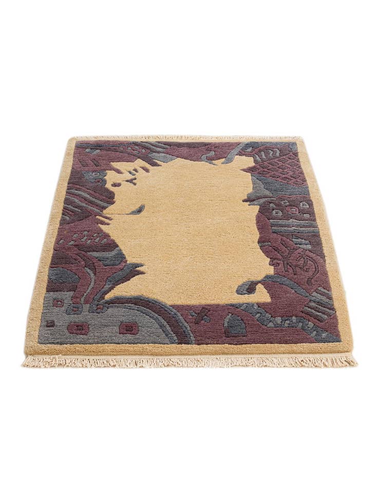 Detail image of  2' 1 x 2' 11  Hand Knotted Tibet Wool Rug