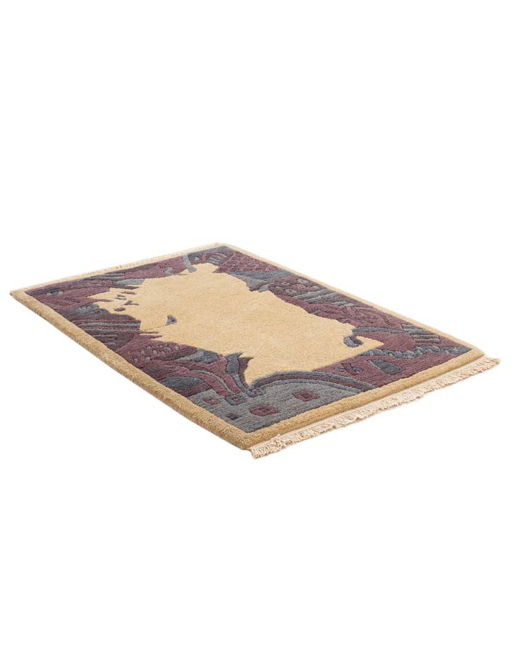 Detail image of  2' 1 x 2' 11  Hand Knotted Tibet Wool Rug