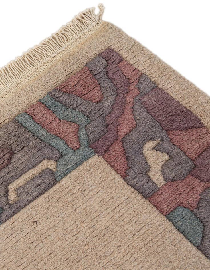 Detail image of  4' 2 x 5' 7  Hand Knotted Tibet Wool Rug