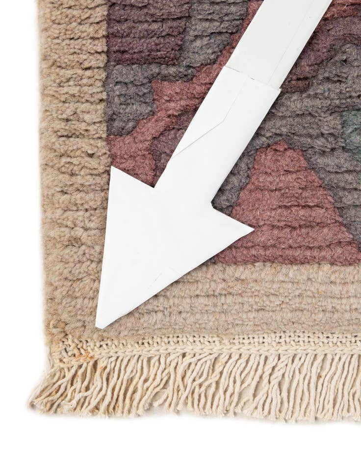 Detail image of  4' 2 x 5' 7  Hand Knotted Tibet Wool Rug