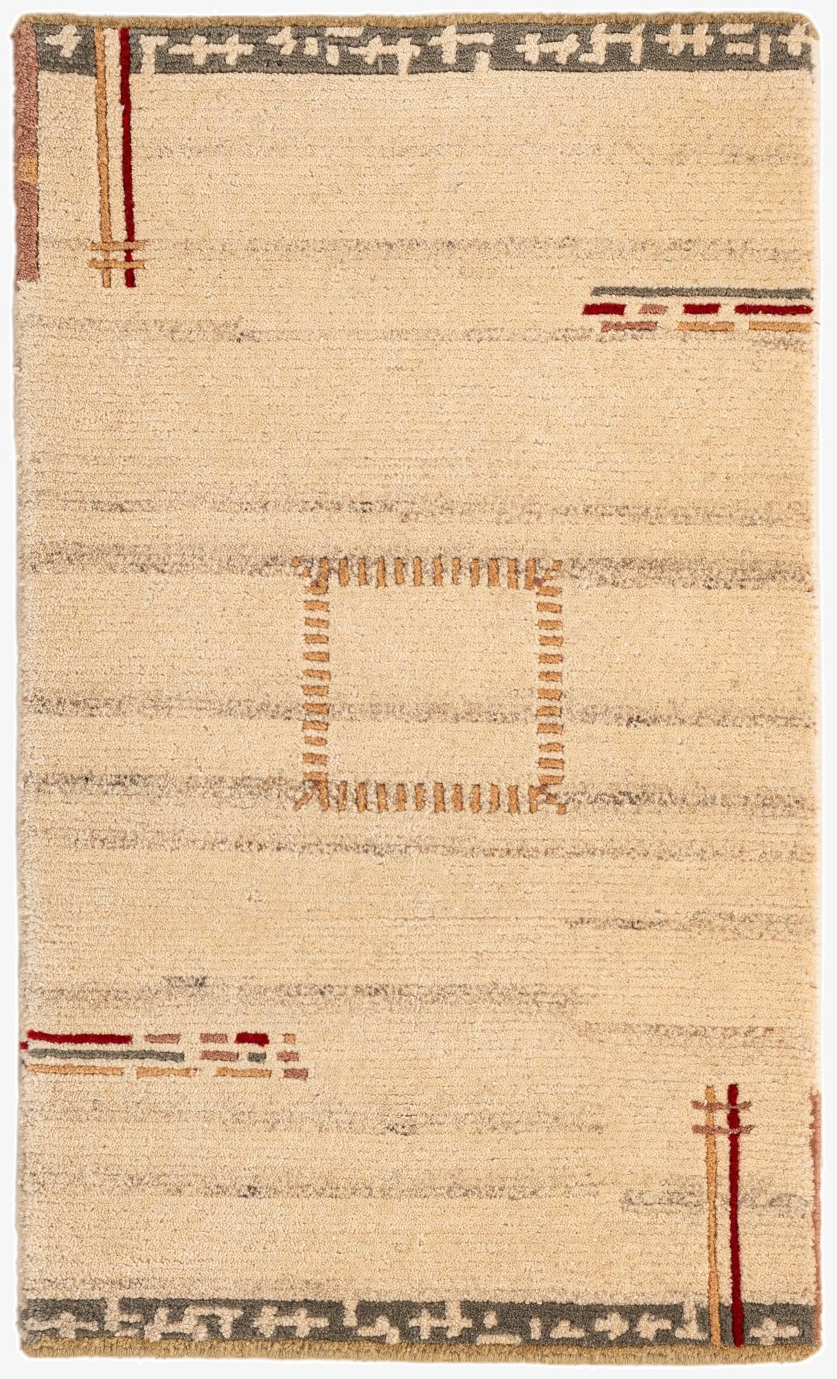  2' 2 x 3' 5  Hand Knotted Tibet Wool Rug