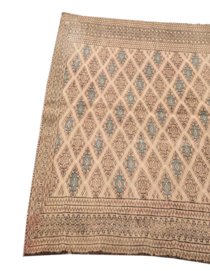 Detail image of  3' 9 x 5' 7  Hand Knotted Torkaman Persian Wool Rug