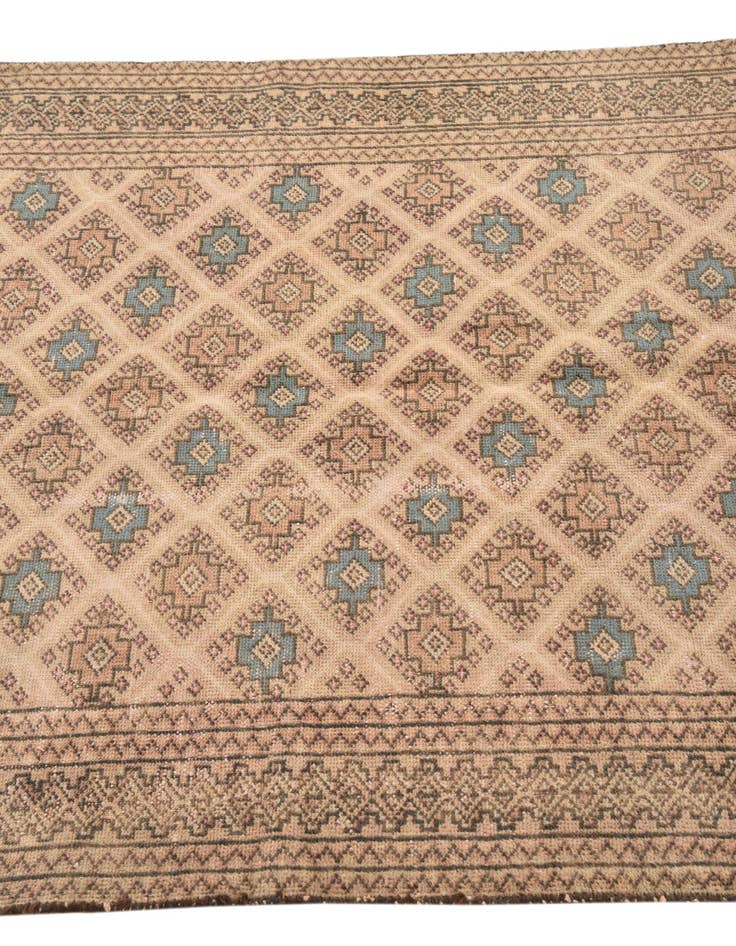 Detail image of  3' 9 x 5' 7  Hand Knotted Torkaman Persian Wool Rug