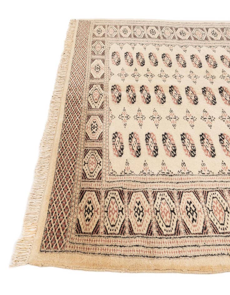 Detail image of  5' 3 x 8' 3  Hand Knotted Torkaman Oriental Wool Rug