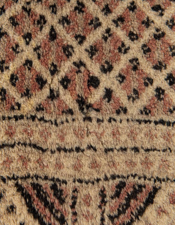 Detail image of  5' 3 x 8' 3  Hand Knotted Torkaman Oriental Wool Rug