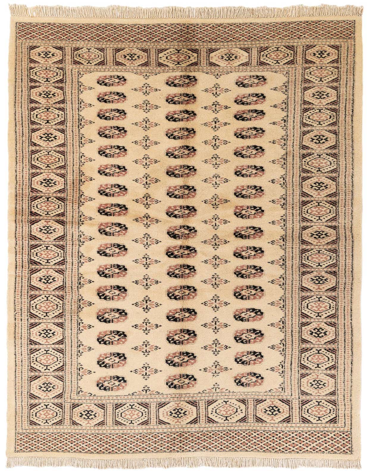 Primary image  5' 3 x 8' 3  Hand Knotted Torkaman Oriental Wool Rug