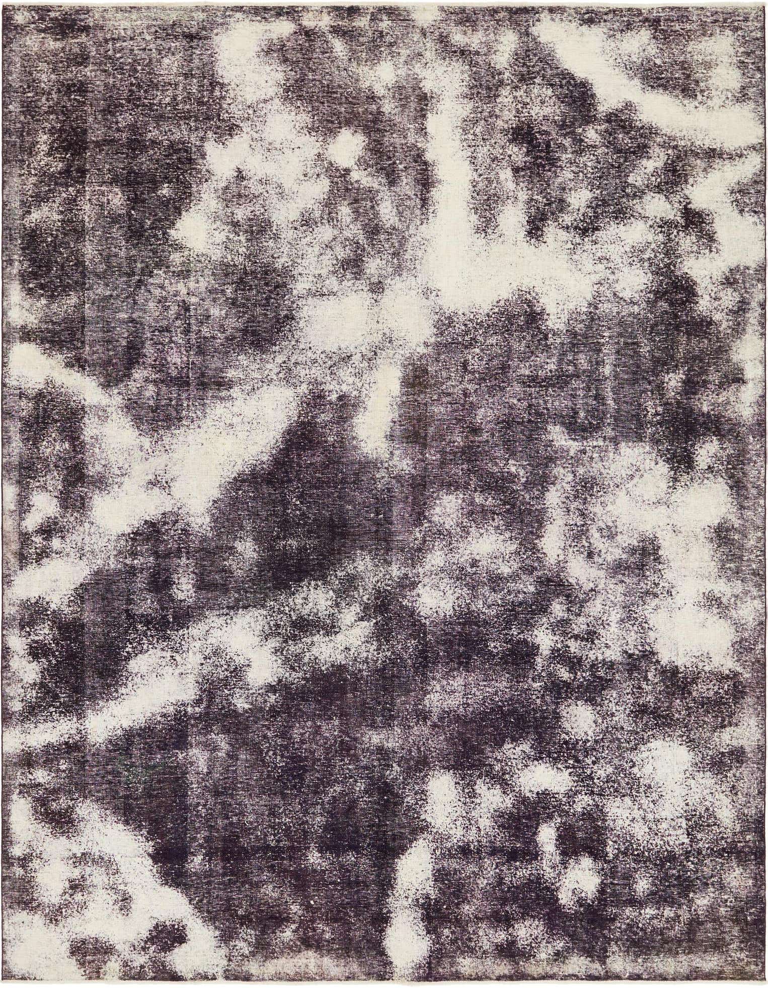 A 10x13 rectangular Ultra Vintage wool rug featuring an abstract, distressed Persian pattern in shades of ivory and cream.