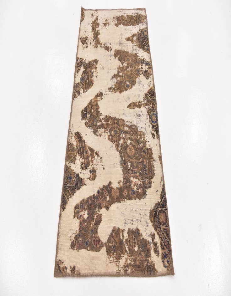 Detail image of  2' 9 x 5' 9  Hand Knotted Ultra Vintage Persian Wool Rug