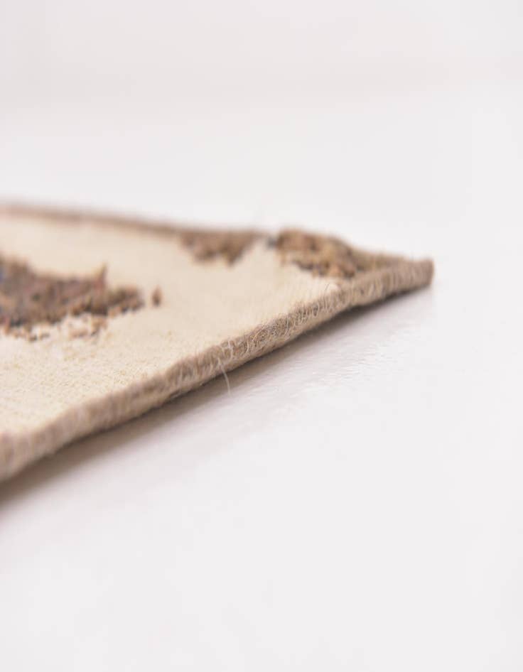 Detail image of  2' 9 x 5' 9  Hand Knotted Ultra Vintage Persian Wool Rug