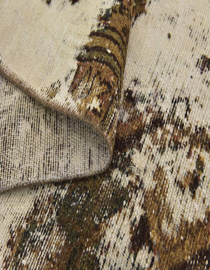 Detail image of  5' 6 x 9'  Hand Knotted Ultra Vintage Persian Wool Rug